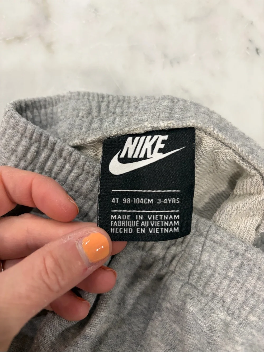 Nike Kids Gray Shorts with Black Swoosh